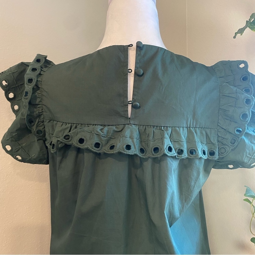Stellah Girls  Ruffle Elegant Green Dress, size Medium with‎ pockets - Picture 5 of 11